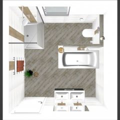 Badezimmer von oben 